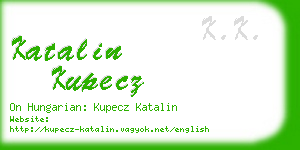 katalin kupecz business card